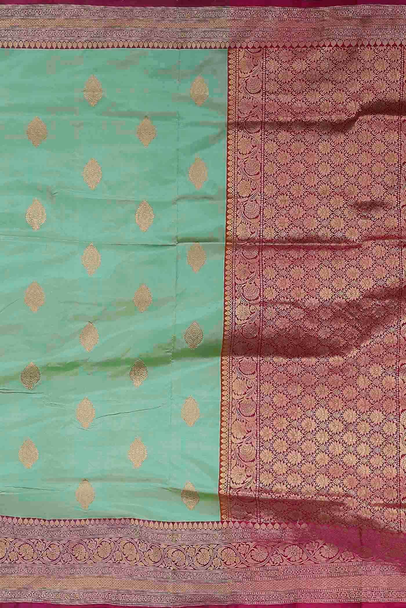 Green Banarasi Katan Silk Saree