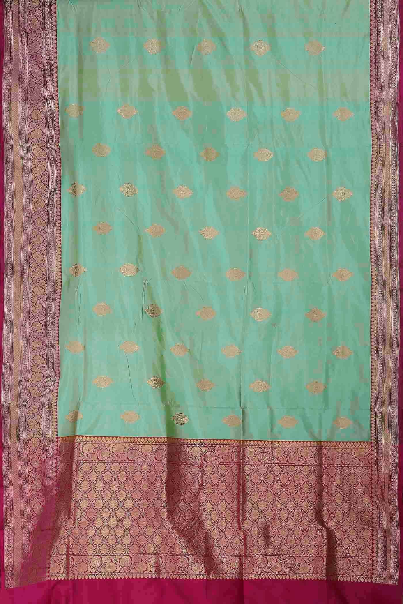 Green Banarasi Katan Silk Saree