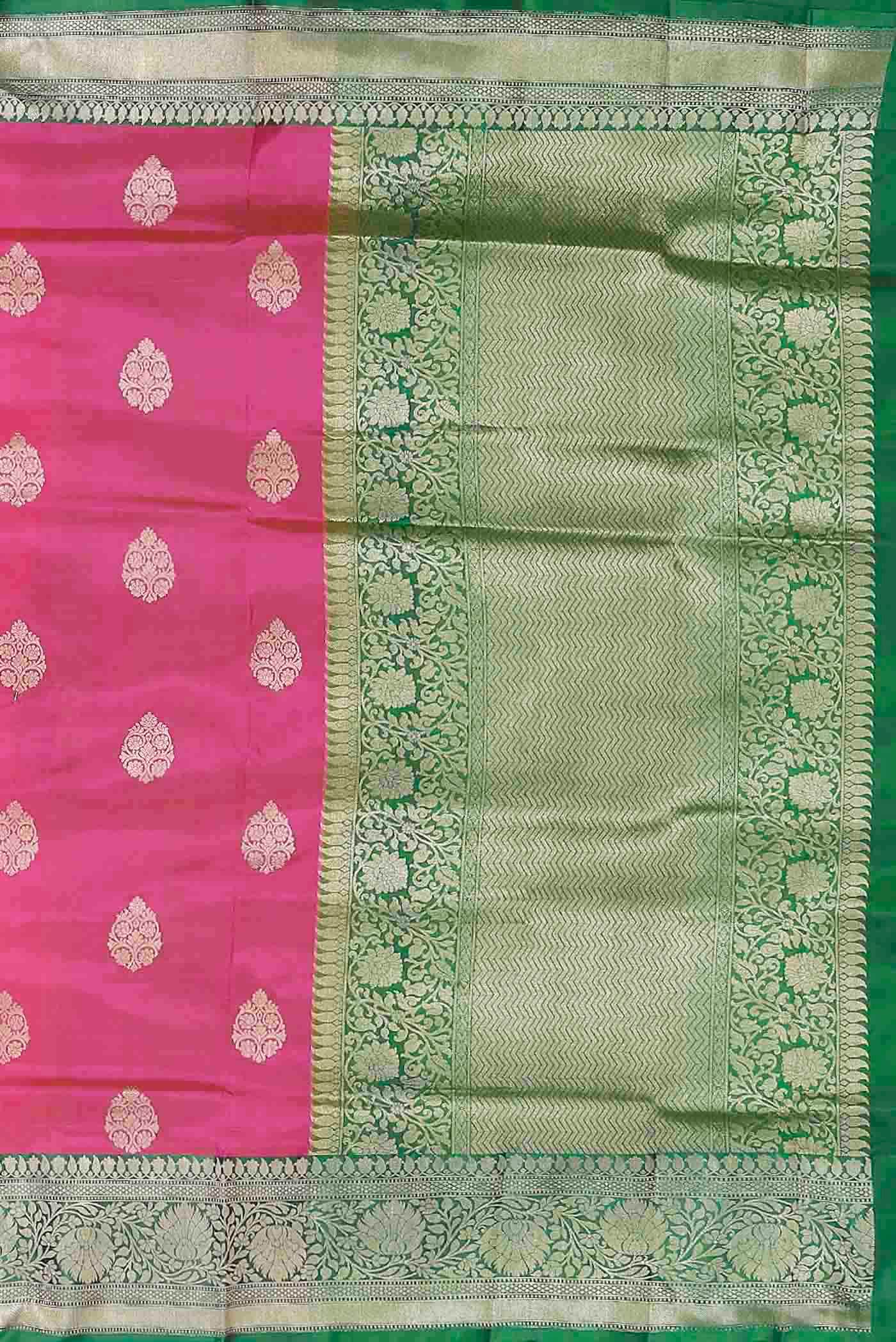 Pink Banarasi Katan Silk Saree