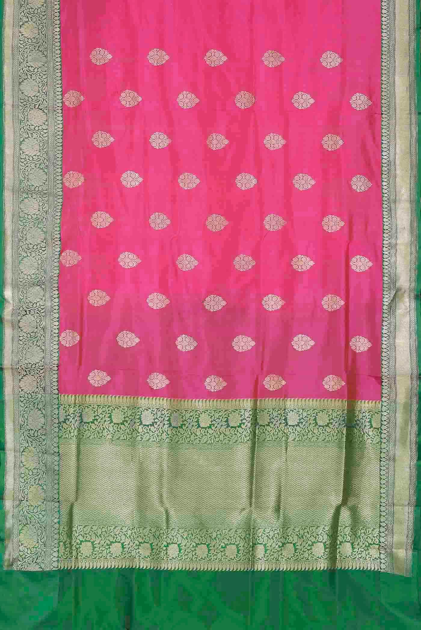 Pink Banarasi Katan Silk Saree