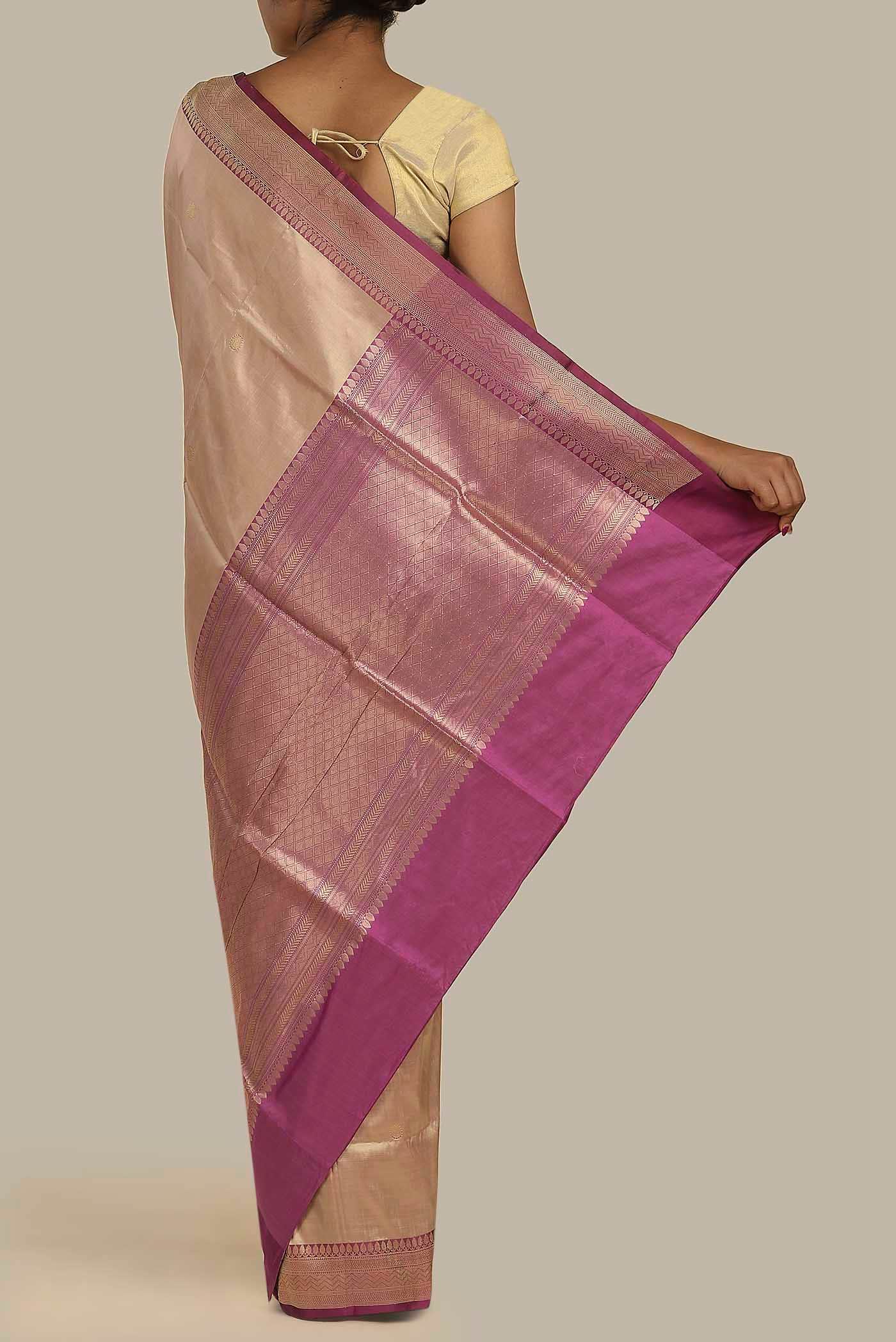 Gold Banarasi Katan Silk Saree