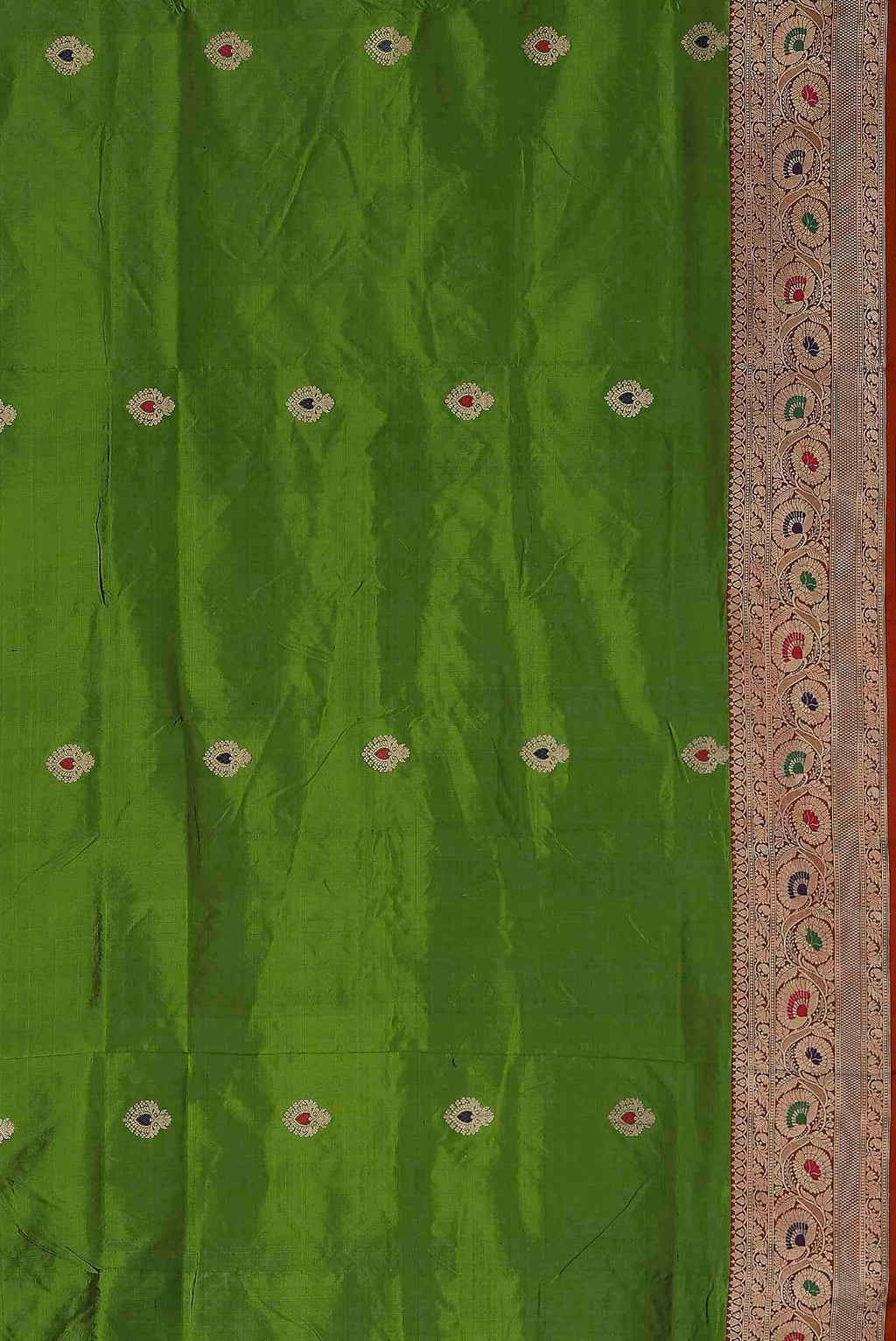 Green Banarasi Katan Silk Saree