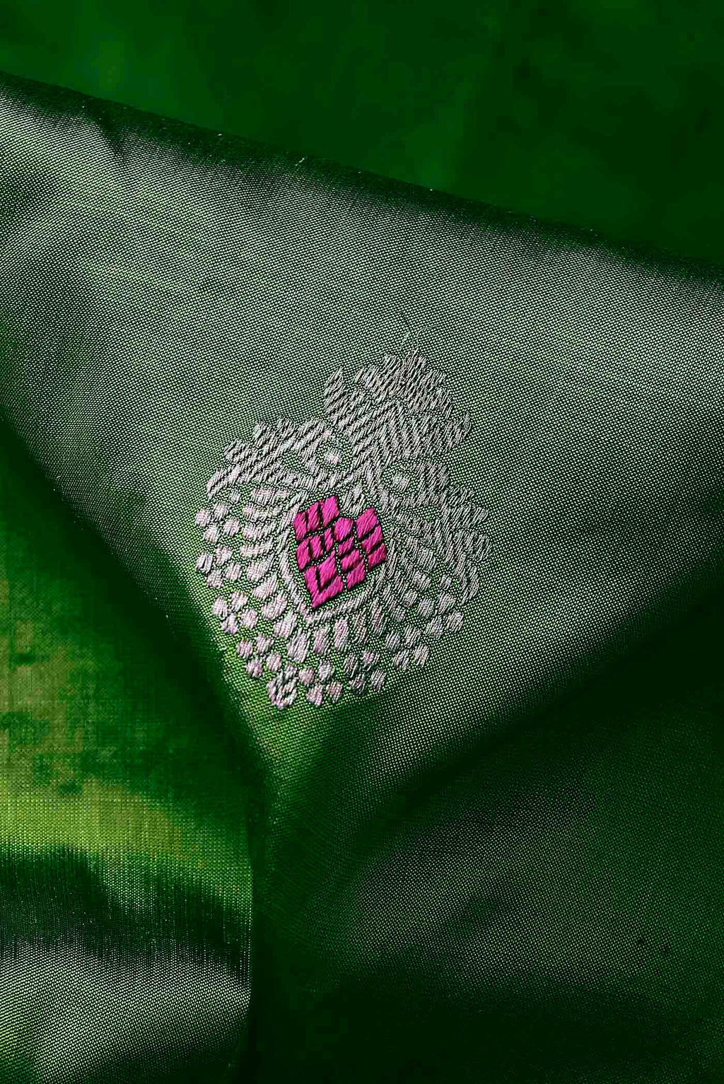 Green Banarasi Katan Silk Saree