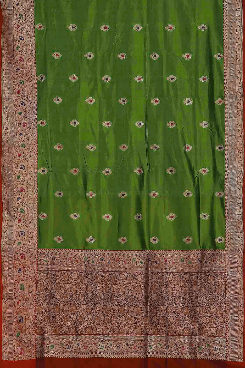 Green Banarasi Katan Silk Saree