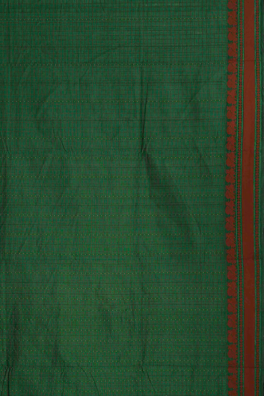 Green Blended Cotton Saree