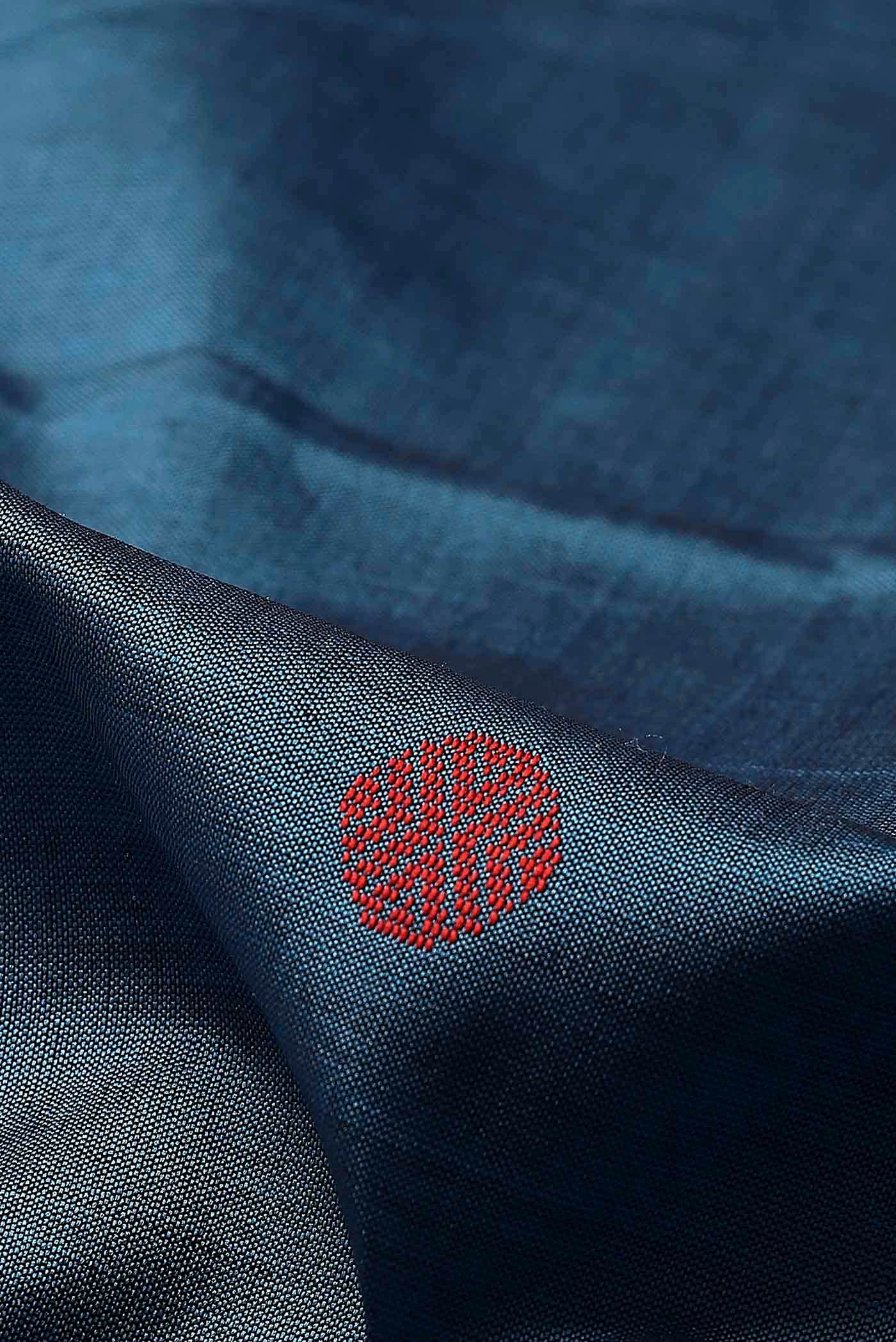 Blue Blended Cotton Saree