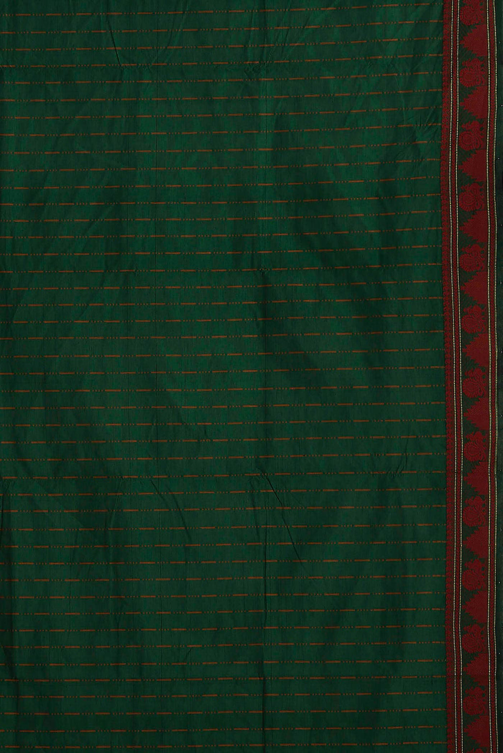 Green Blended Cotton Saree