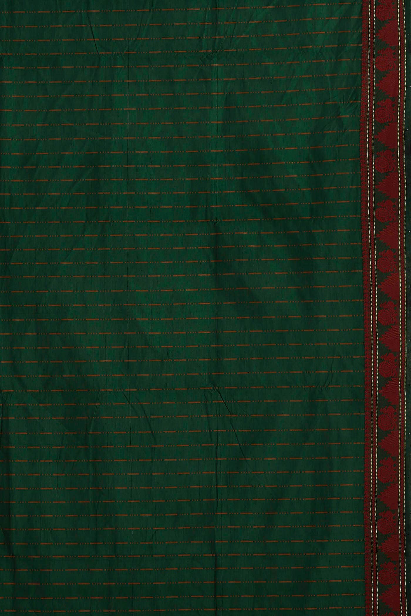 Green Blended Cotton Saree