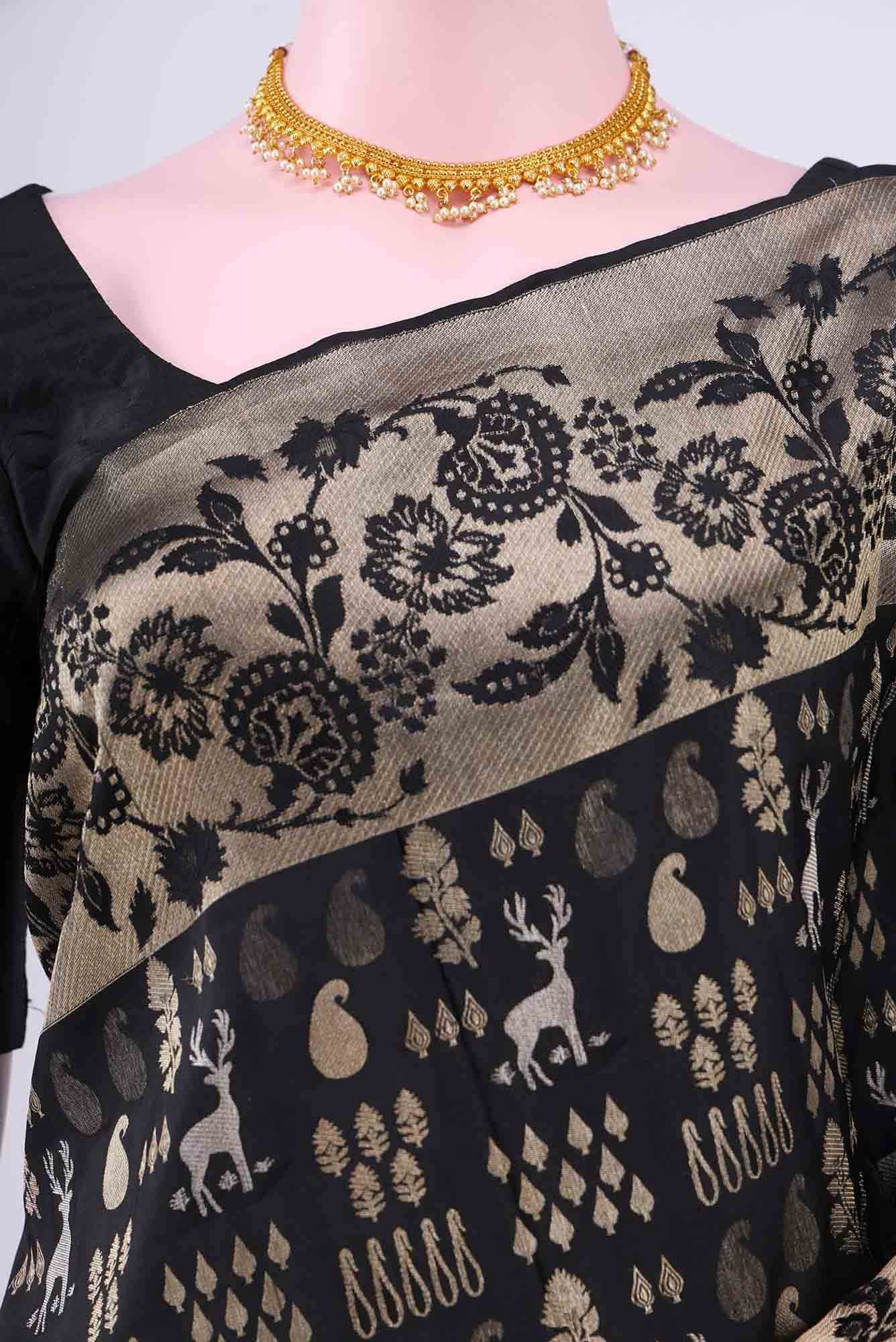 Black Soft Silk Saree