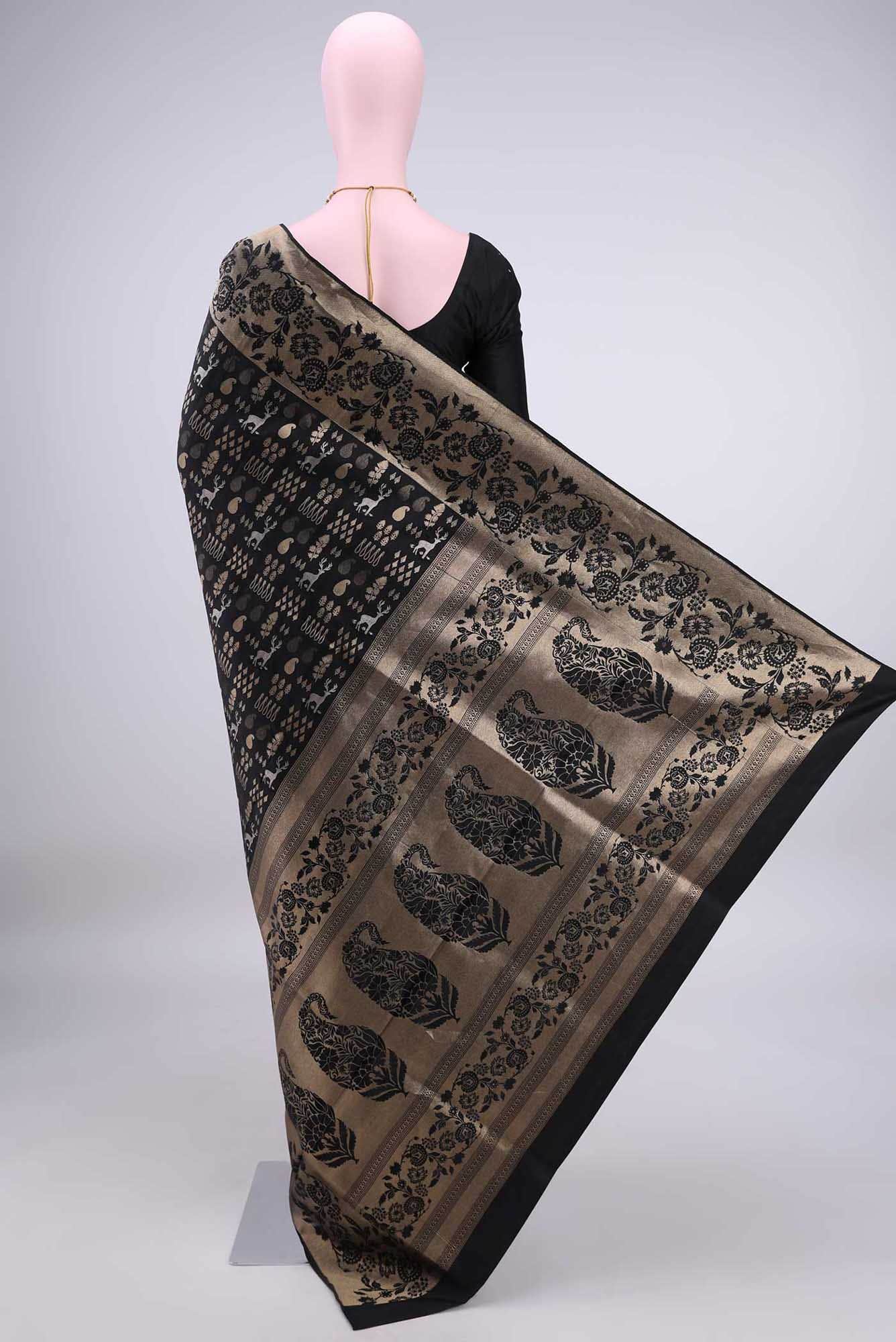 Black Soft Silk Saree