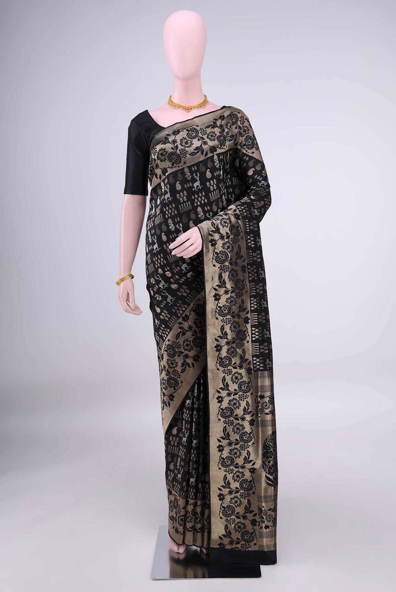 Black Soft Silk Saree