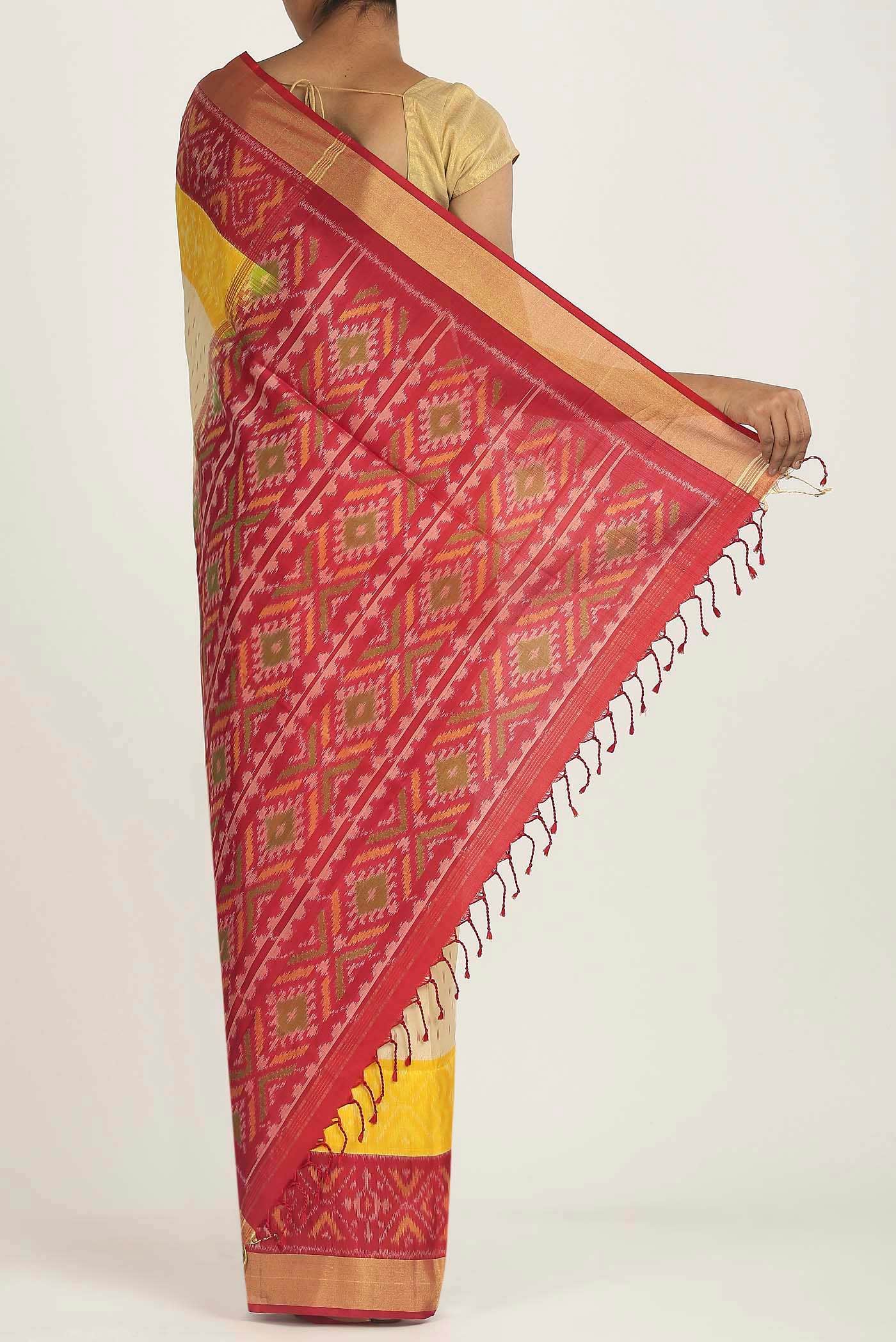 Beige Soft Silk Saree