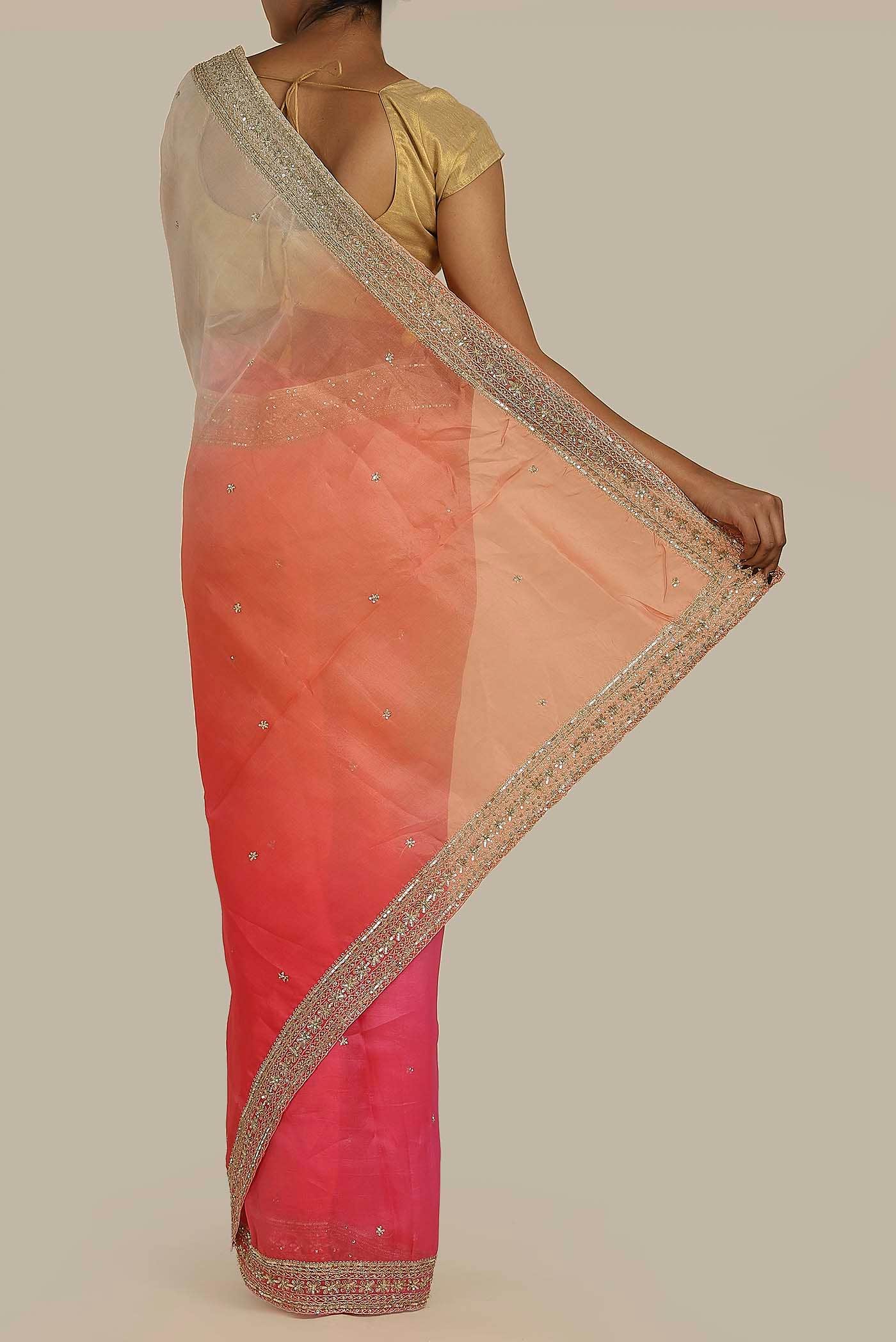 Multi Organza Silk Saree