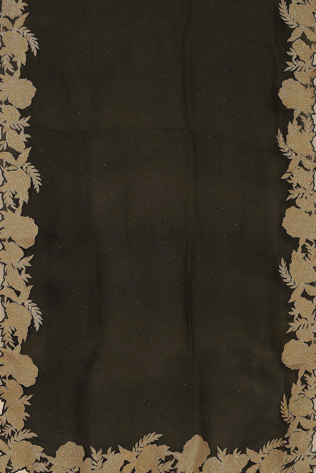 Black Organza Silk Saree