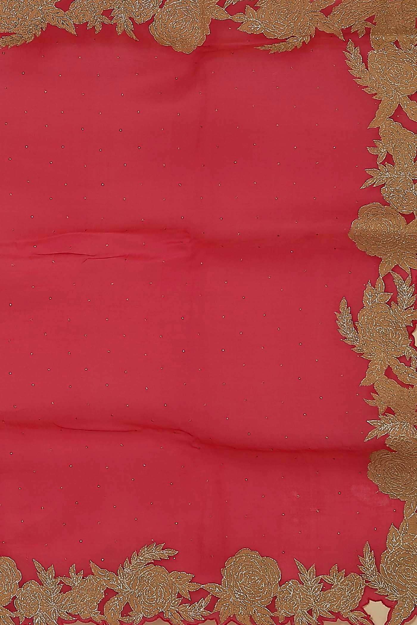 Red Organza Silk Saree