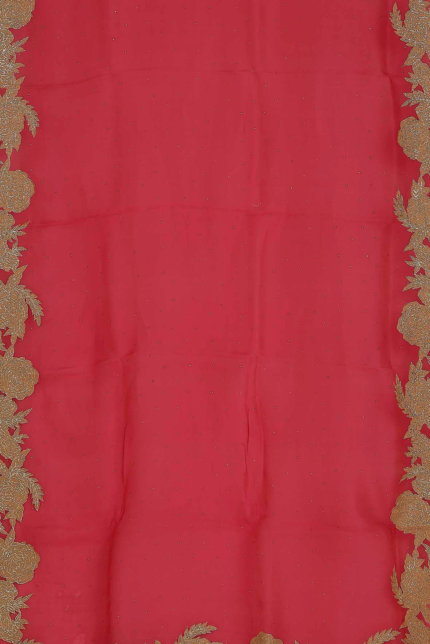 Red Organza Silk Saree