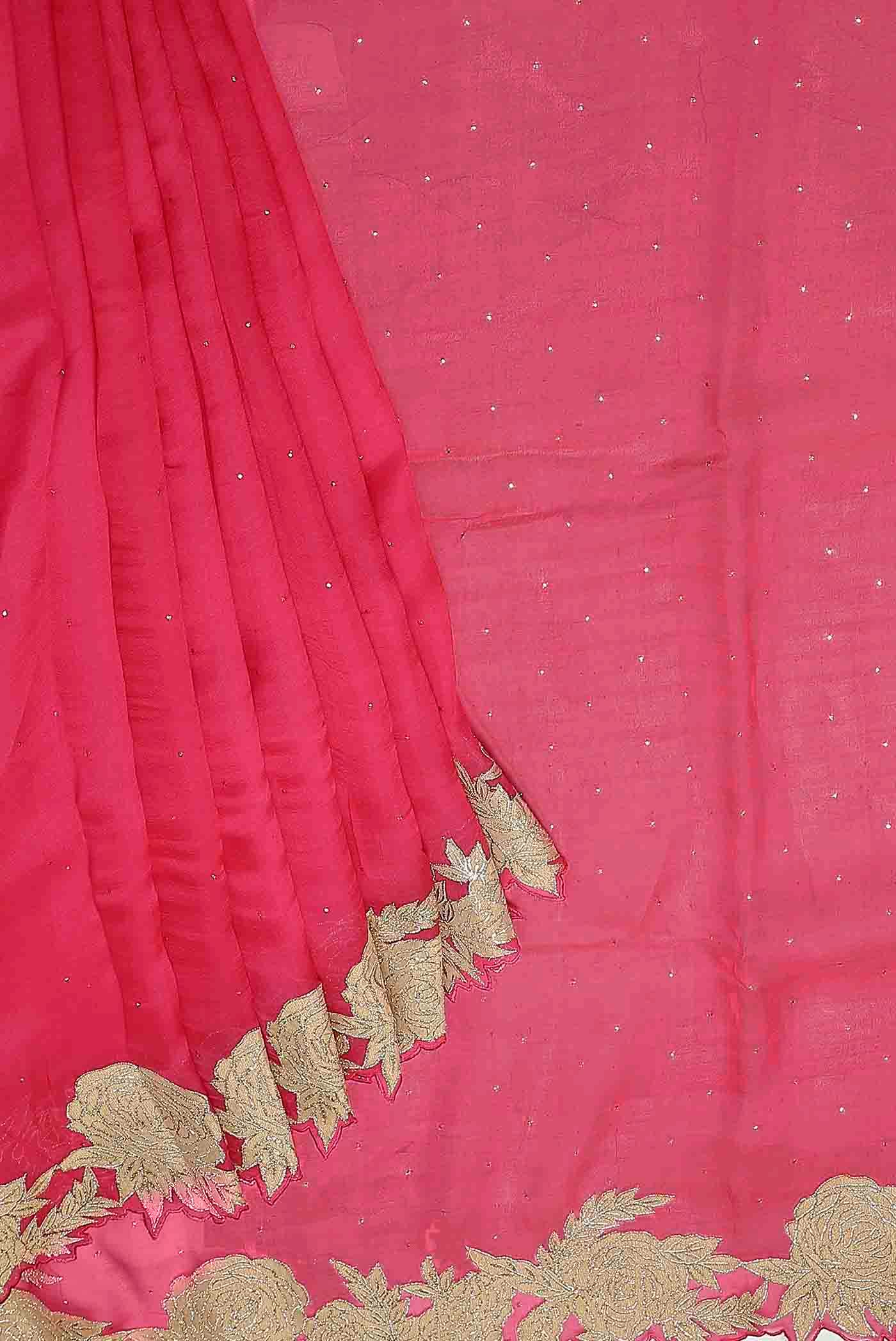 Red Organza Silk Saree