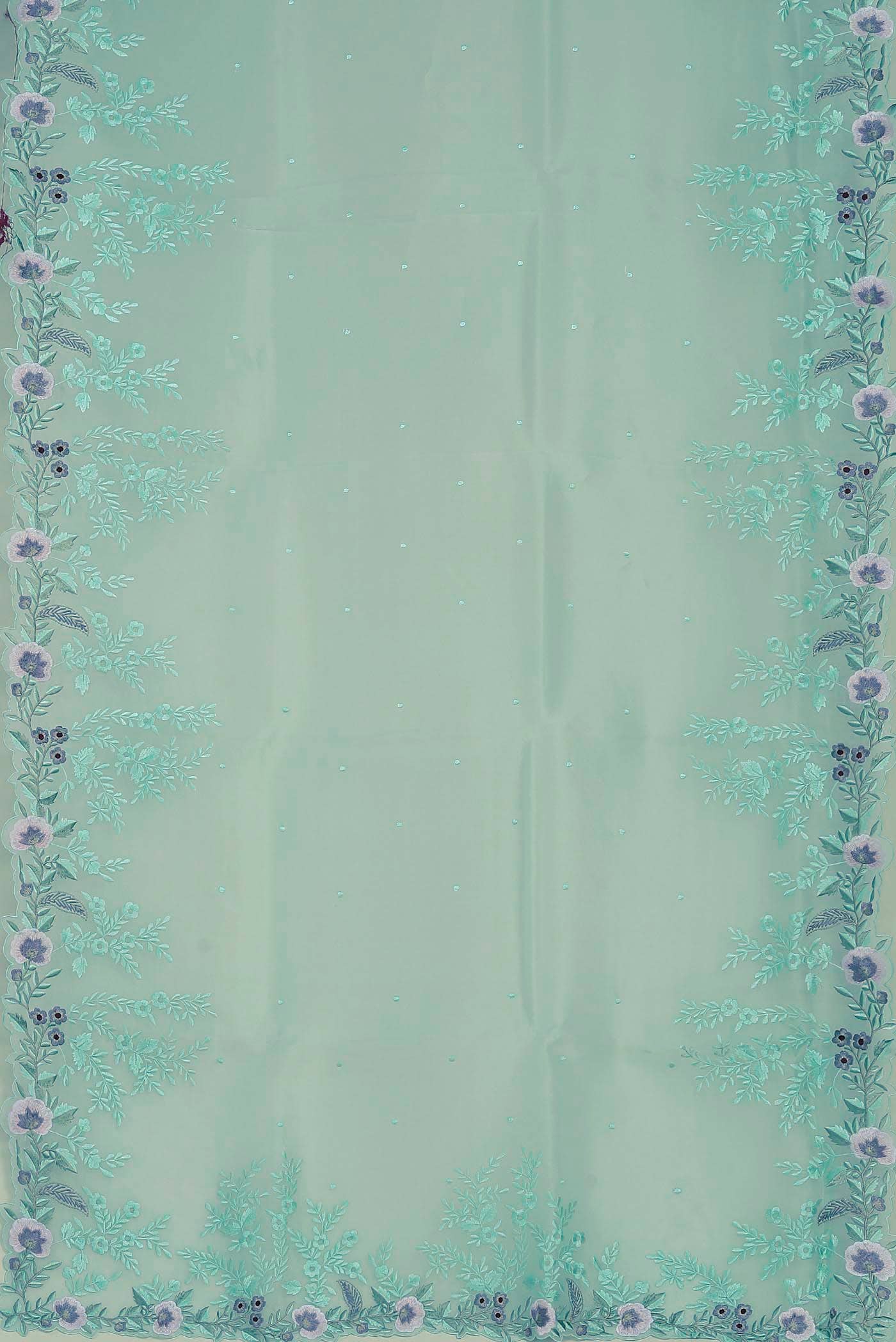 Green Organza Silk Saree