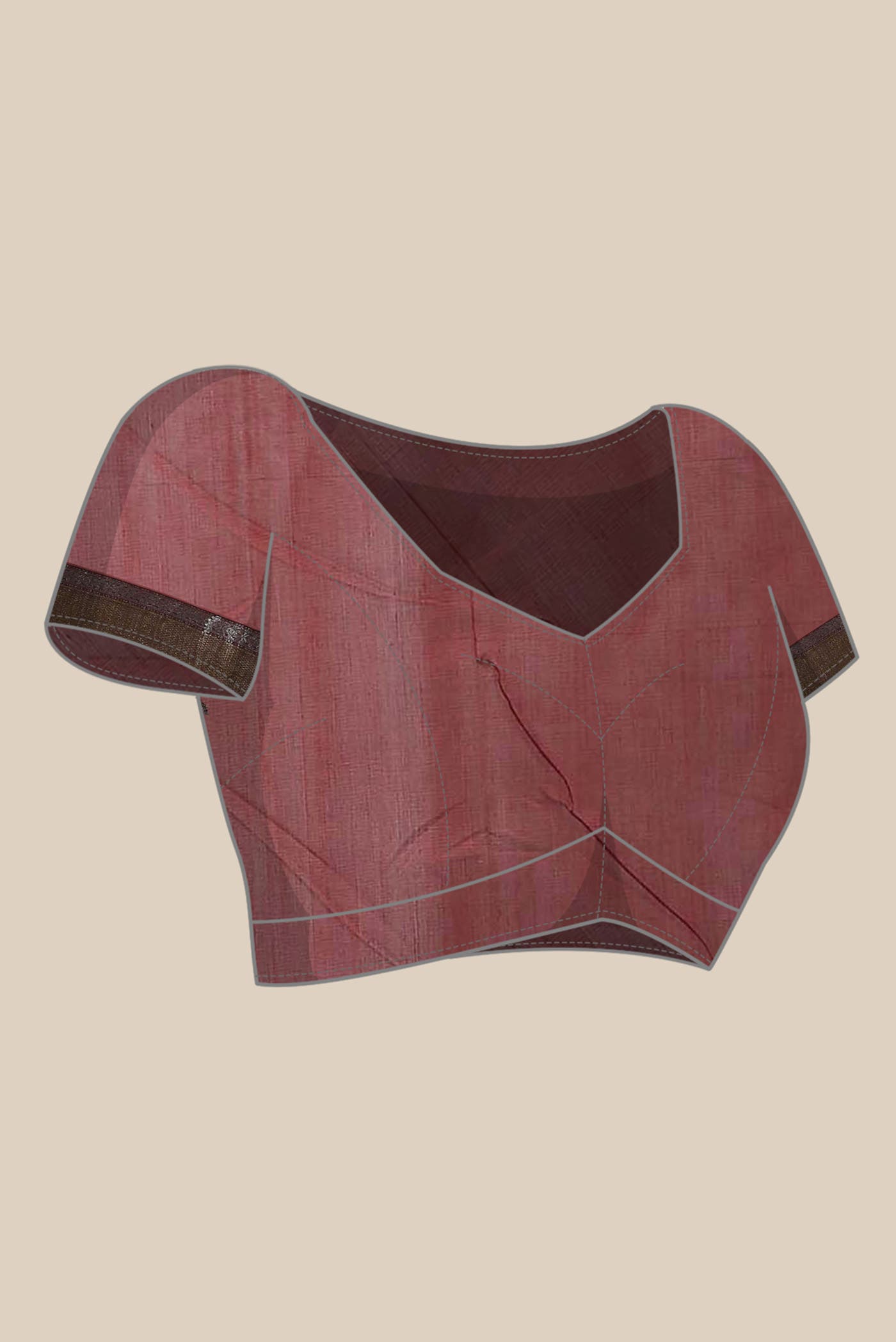 Maroon Maheshwari Silk Cotton Saree