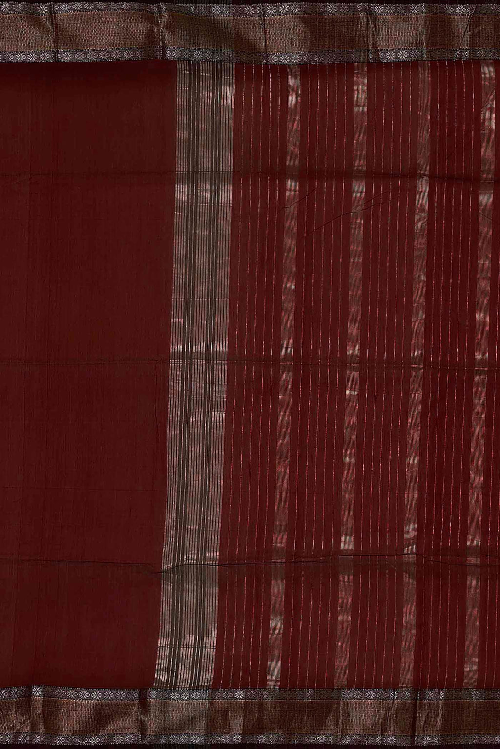 Maroon Maheshwari Silk Cotton Saree