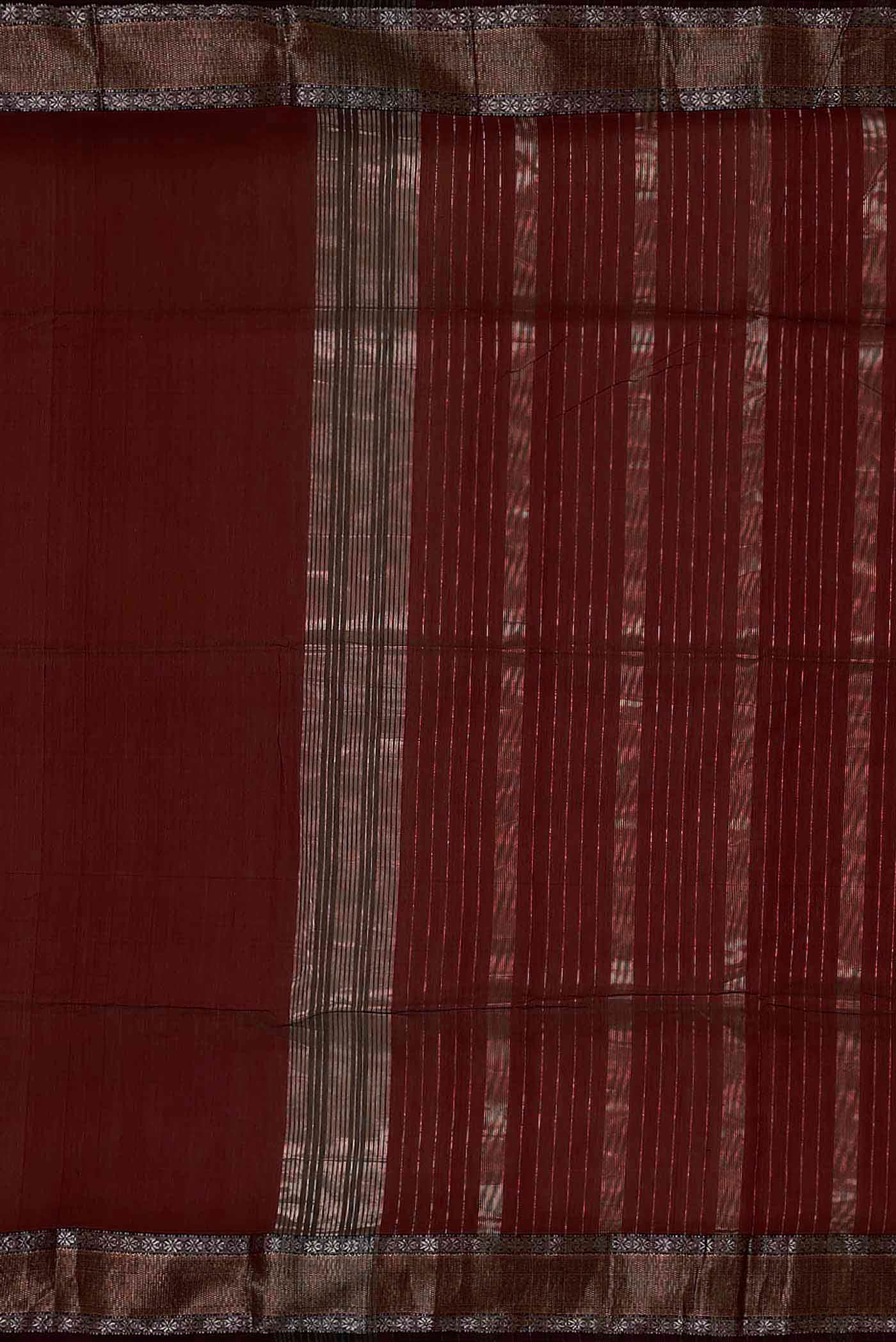 Maroon Maheshwari Silk Cotton Saree