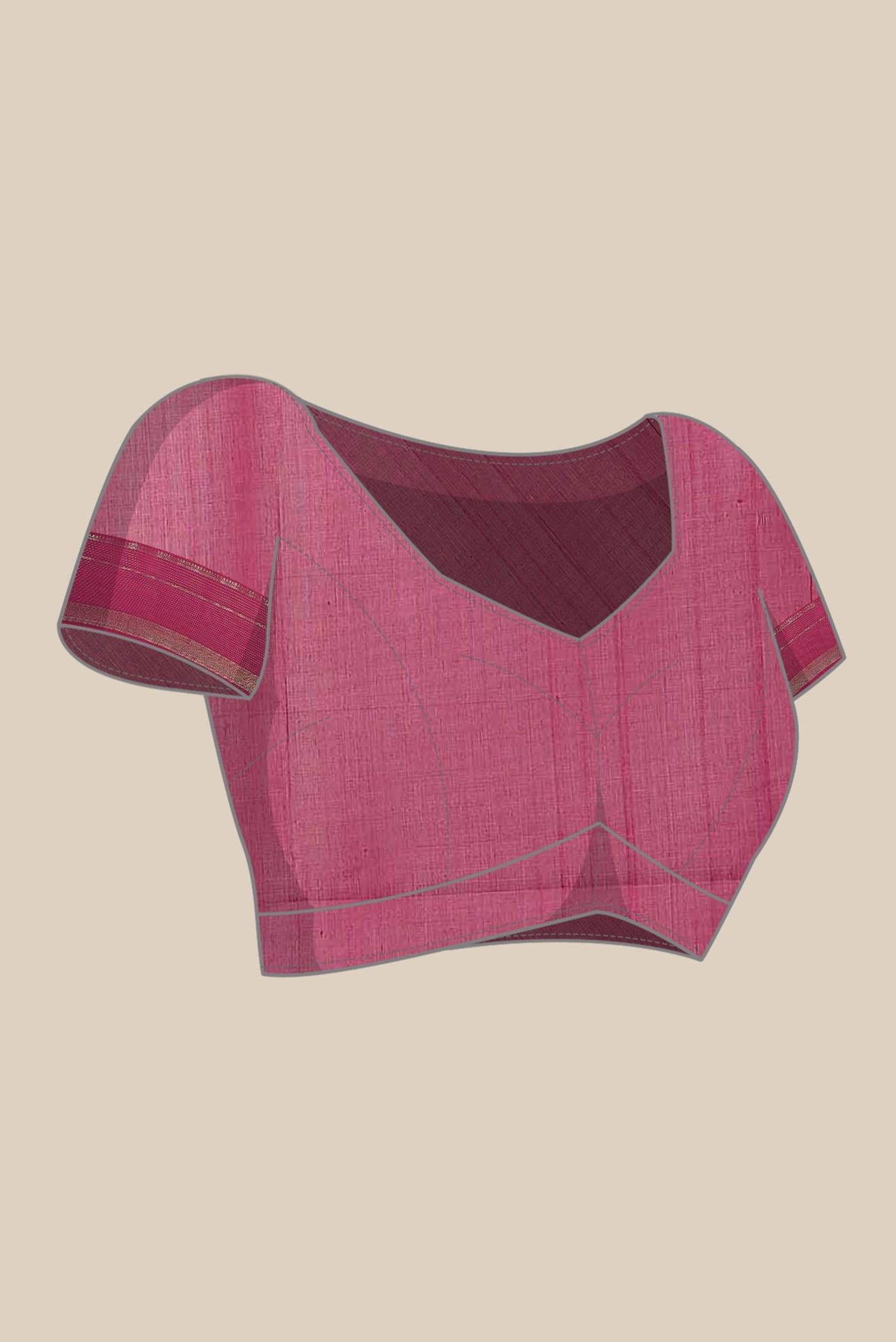 Pink Maheshwari Silk Cotton Saree
