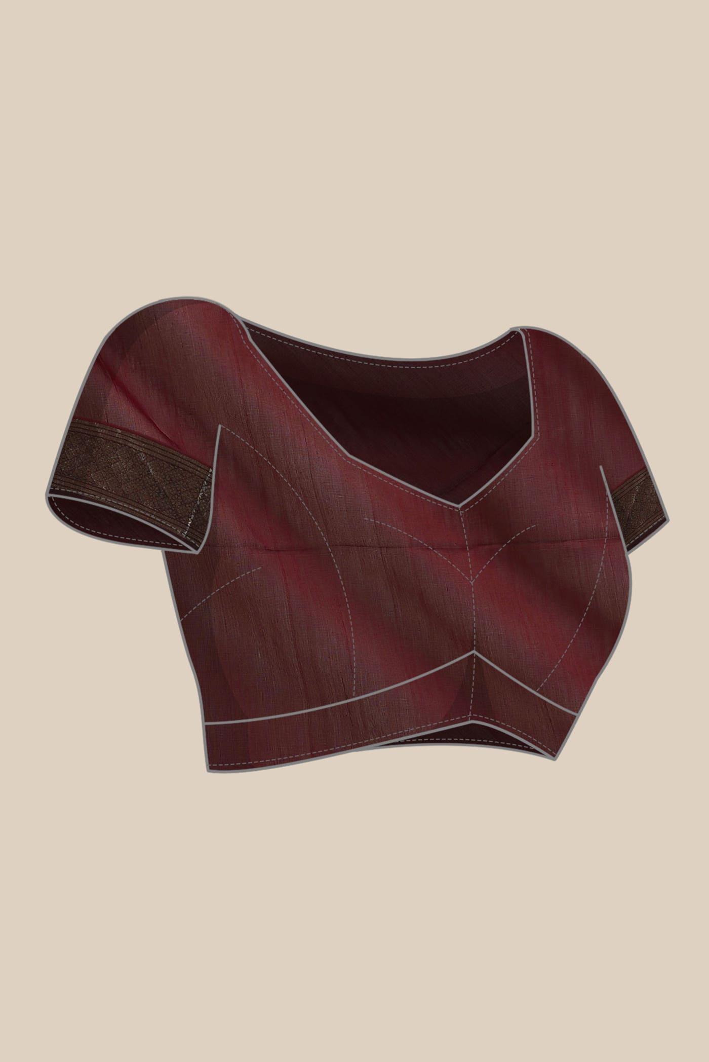 Maroon Maheshwari Silk Cotton Saree