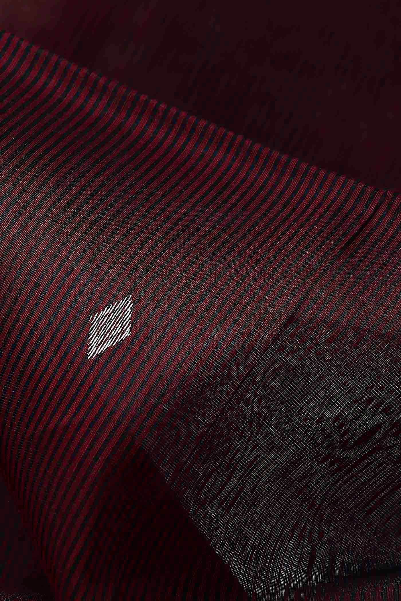 Maroon Maheshwari Silk Cotton Saree