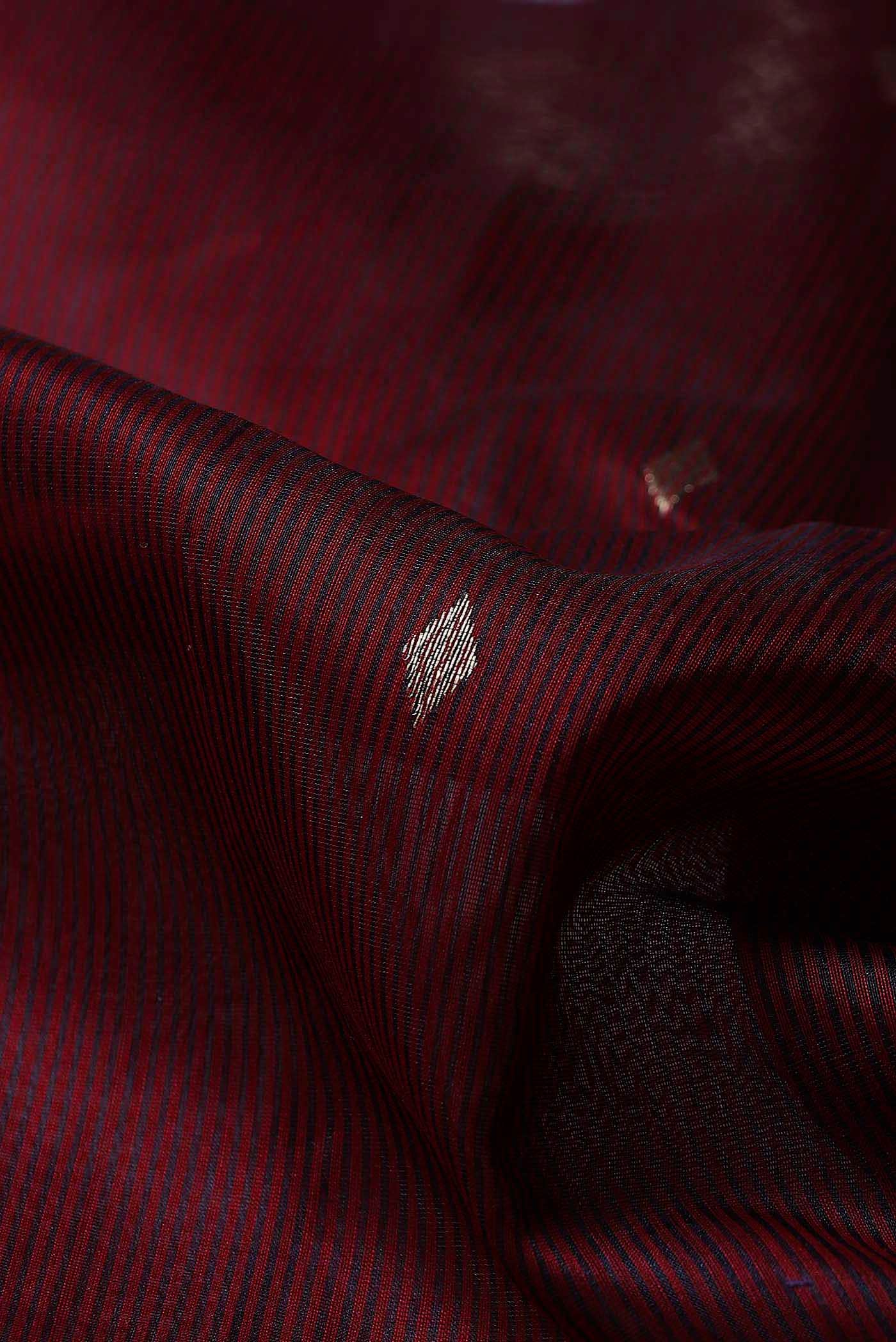 Maroon Maheshwari Silk Cotton Saree