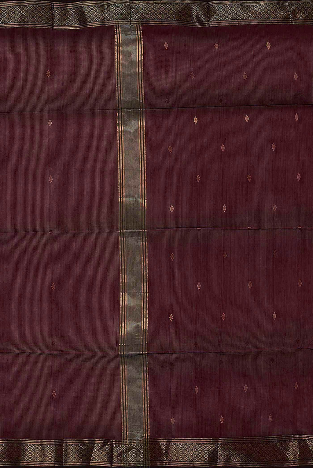 Maroon Maheshwari Silk Cotton Saree