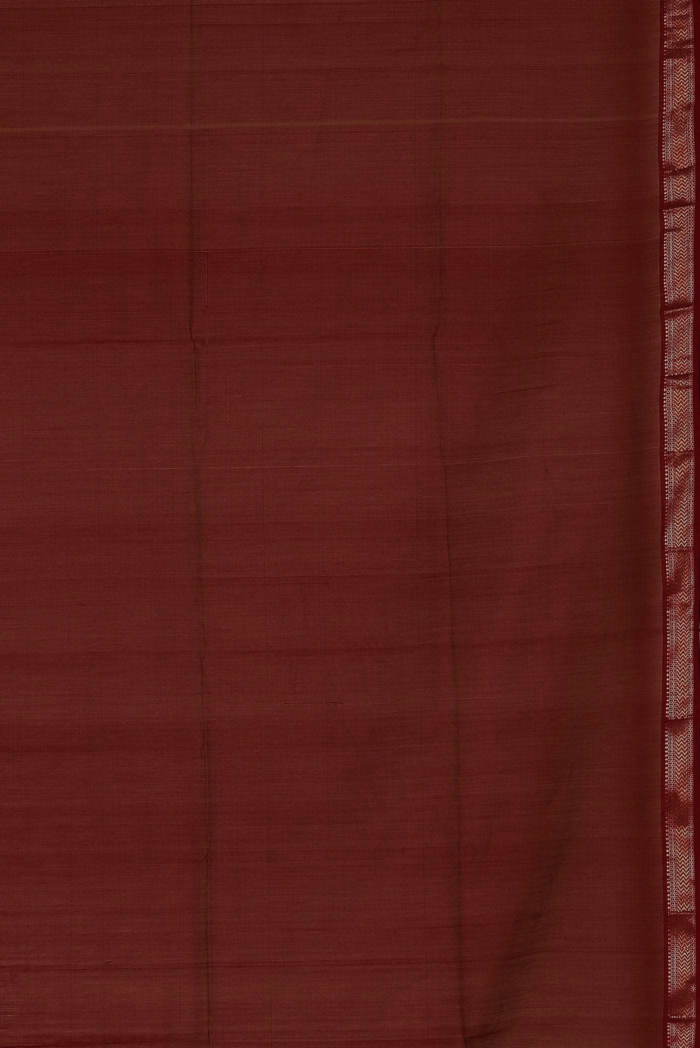 Rust Maheshwari Silk Cotton Saree