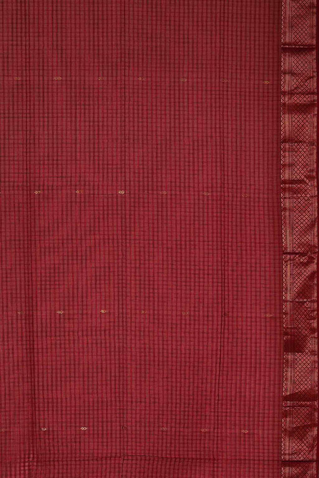 Red Maheshwari Silk Cotton Saree