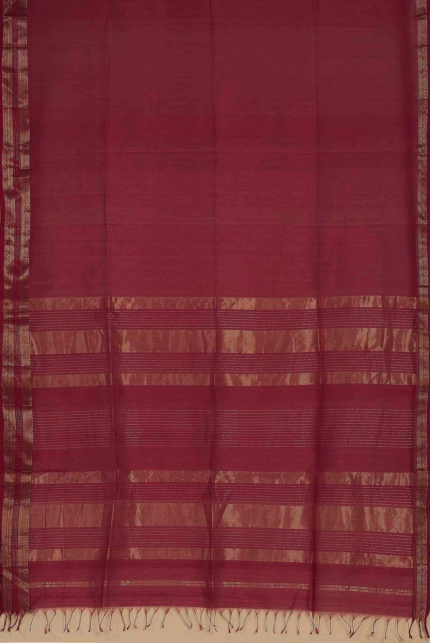 Pink Maheshwari Silk Cotton Saree