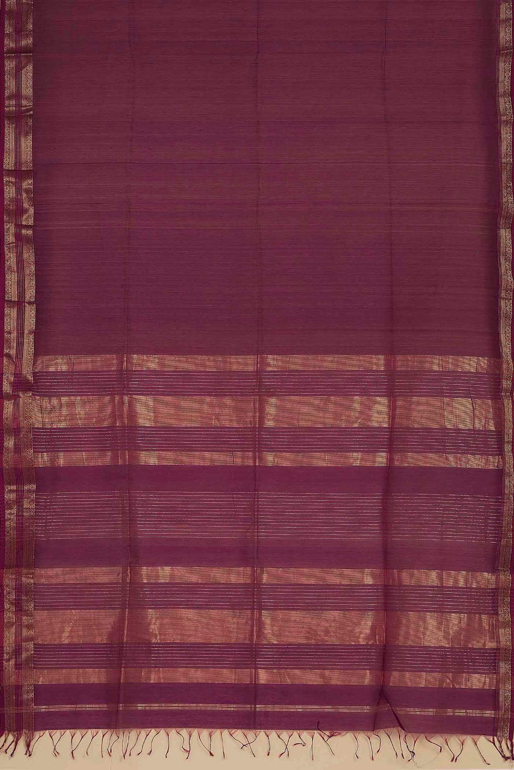 Purple Maheshwari Silk Cotton Saree
