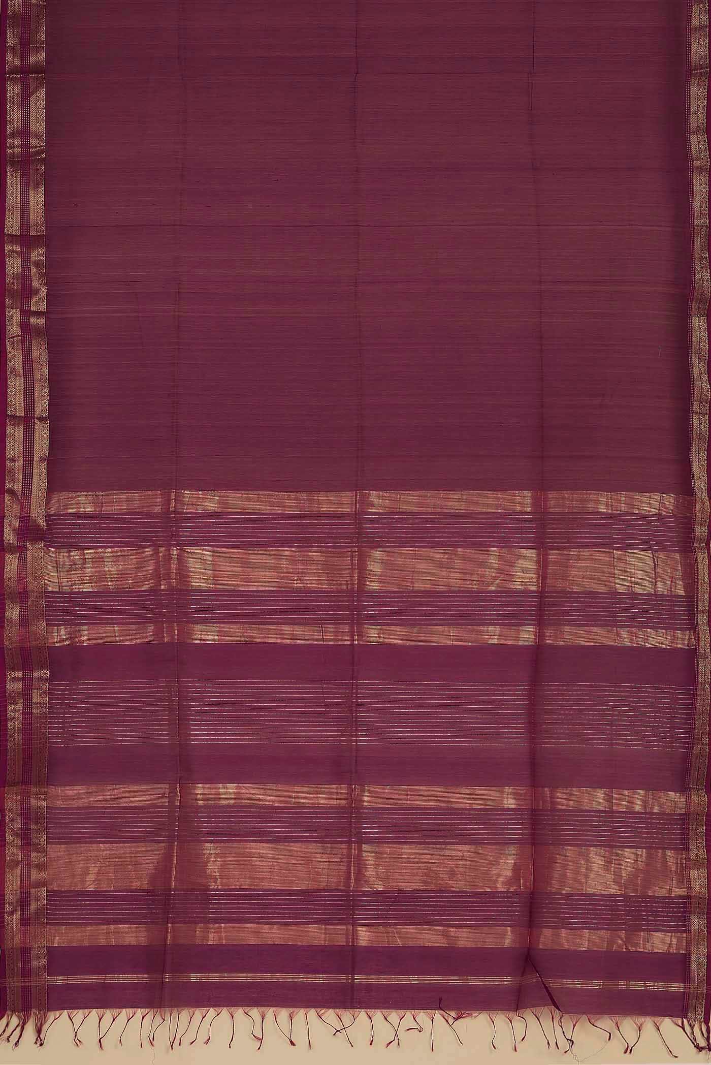 Purple Maheshwari Silk Cotton Saree
