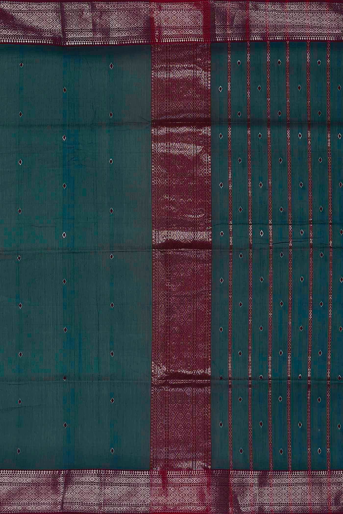 Blue Maheshwari Silk Cotton Saree