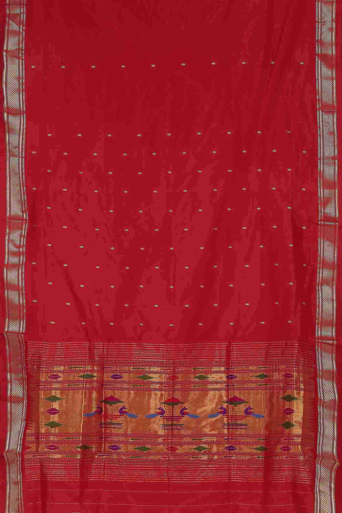 Red Paithani Silk Saree