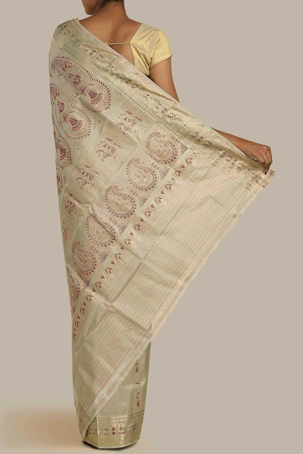 Green Baluchari Silk Saree