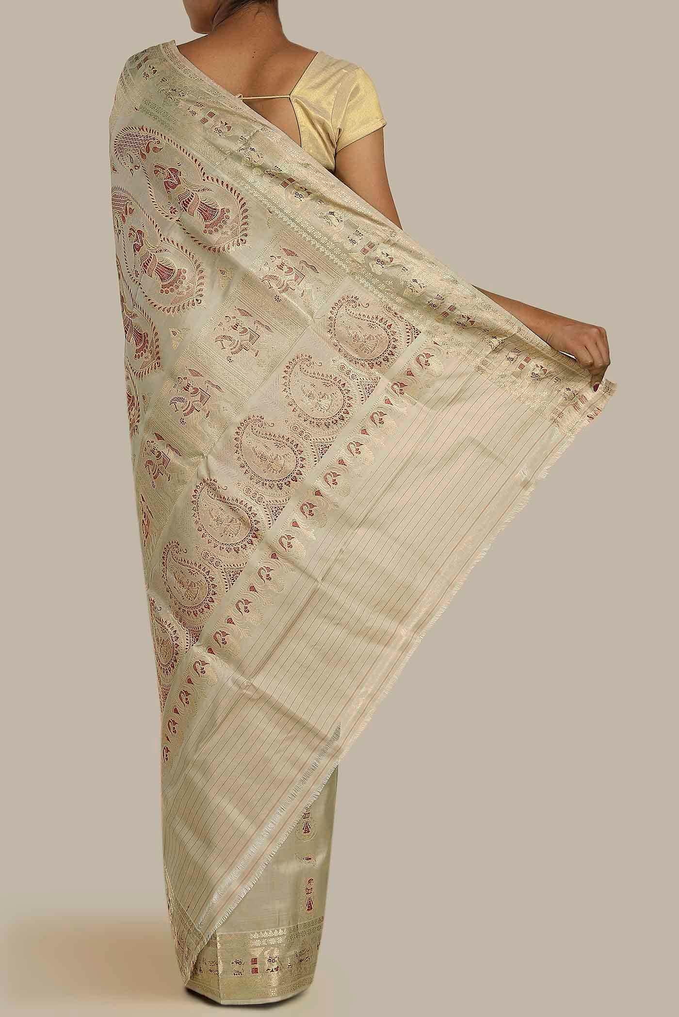 Green Baluchari Silk Saree