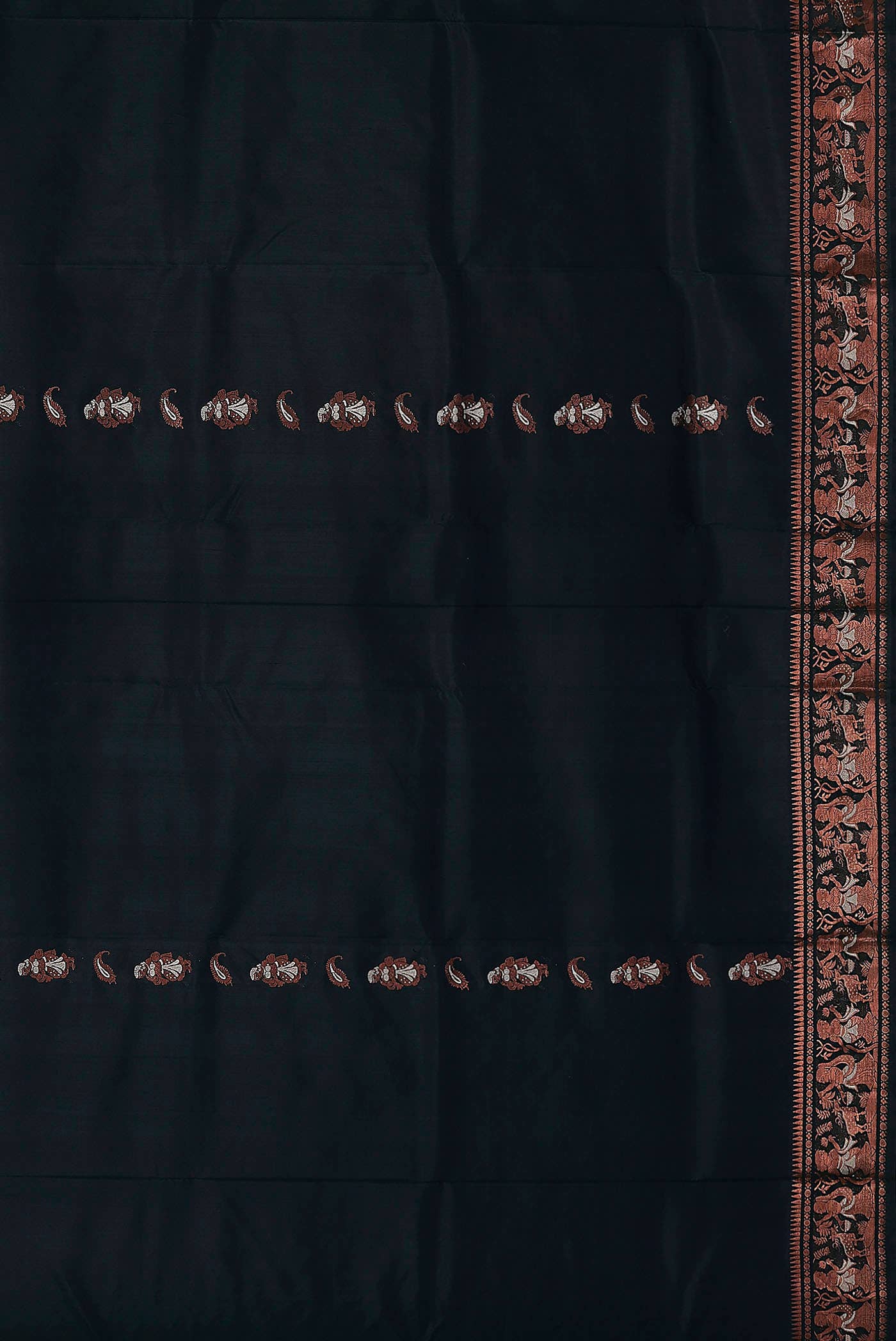 Black Gadwal Silk Saree