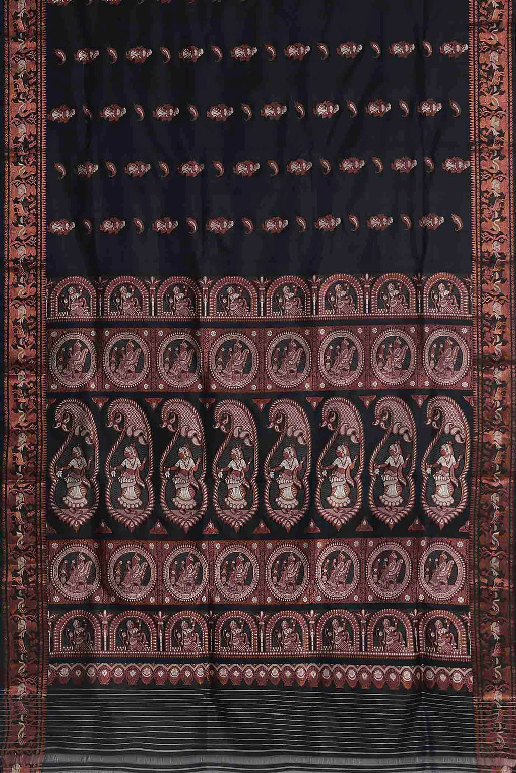 Black Gadwal Silk Saree