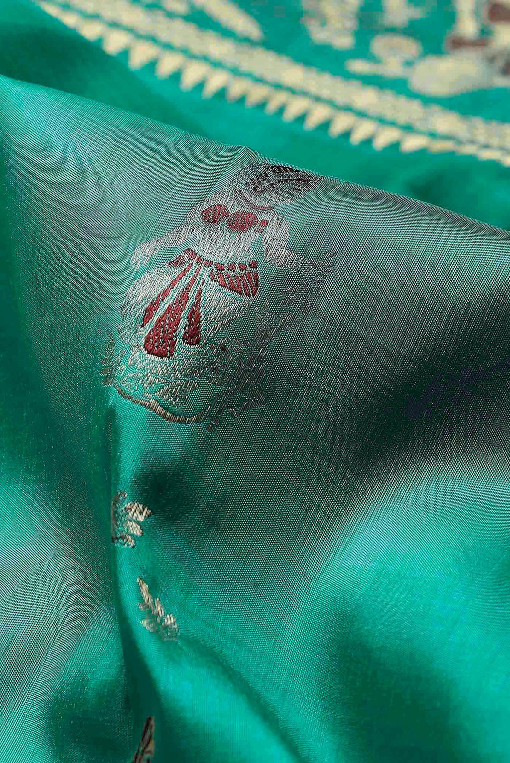 Green Baluchari Silk Saree