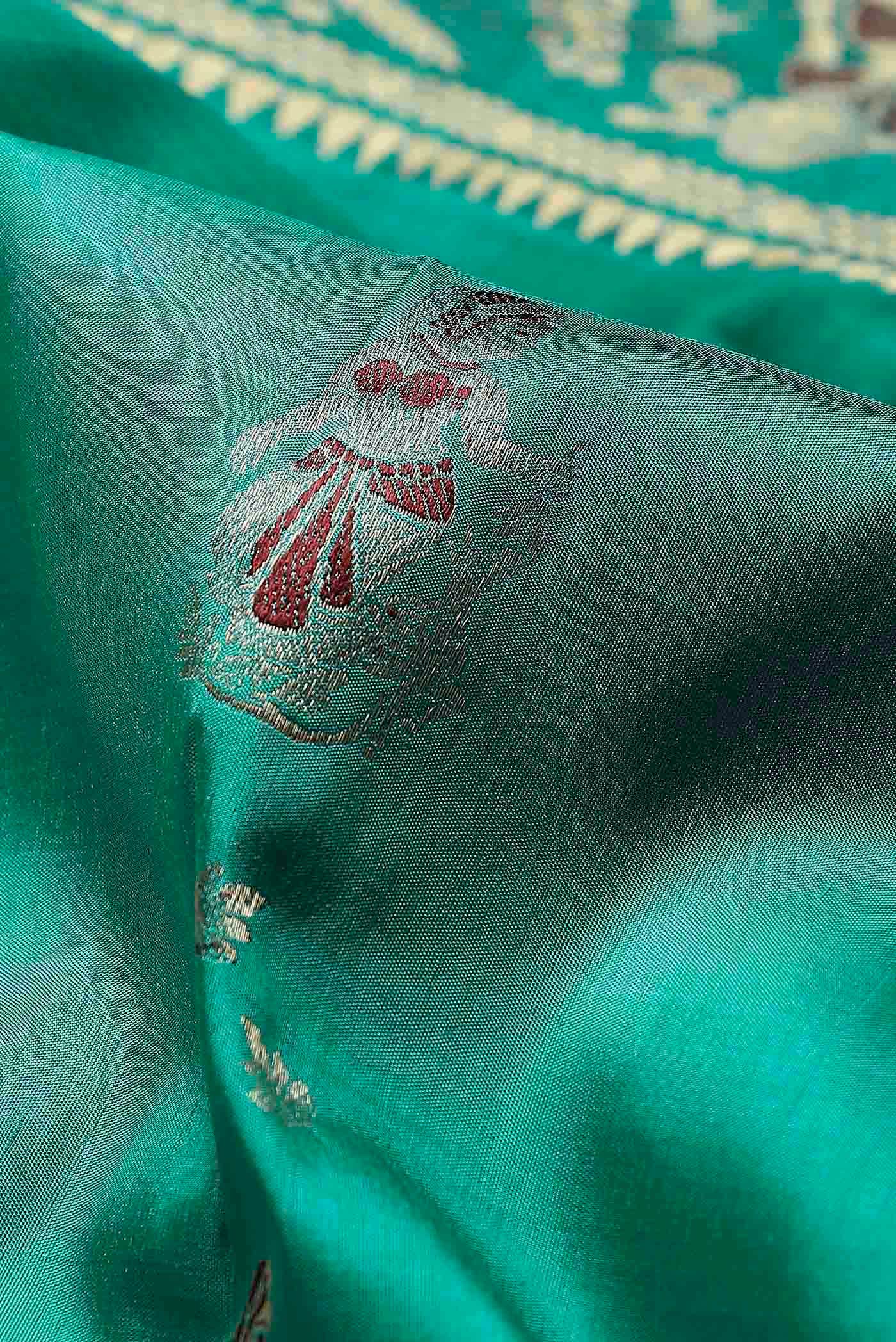 Green Baluchari Silk Saree