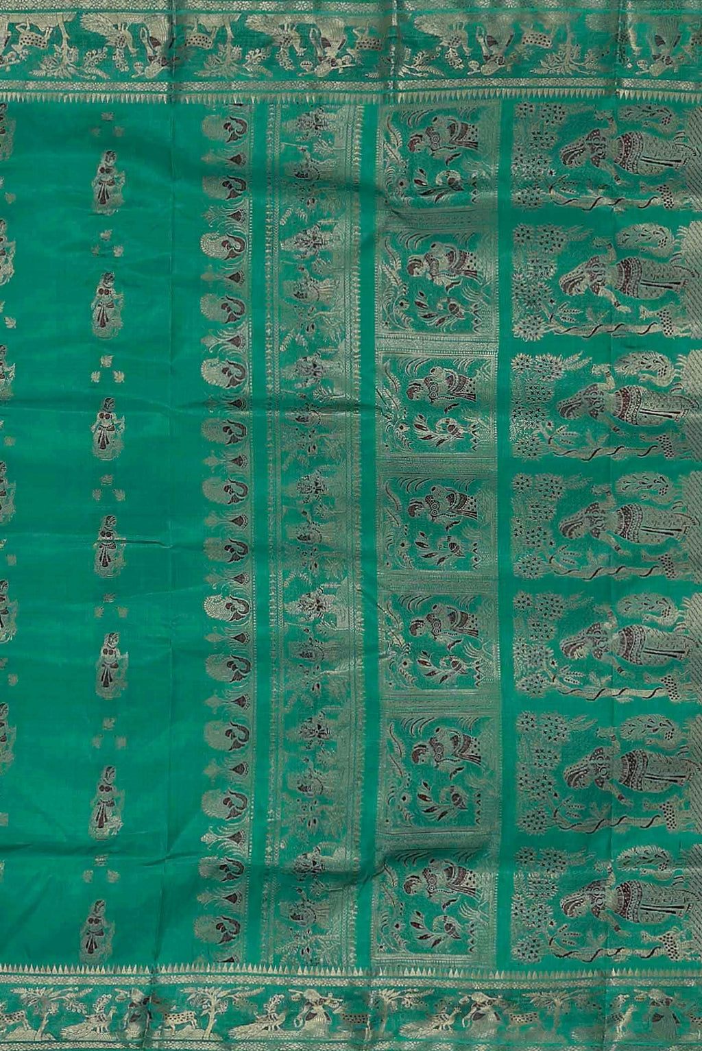 Green Baluchari Silk Saree
