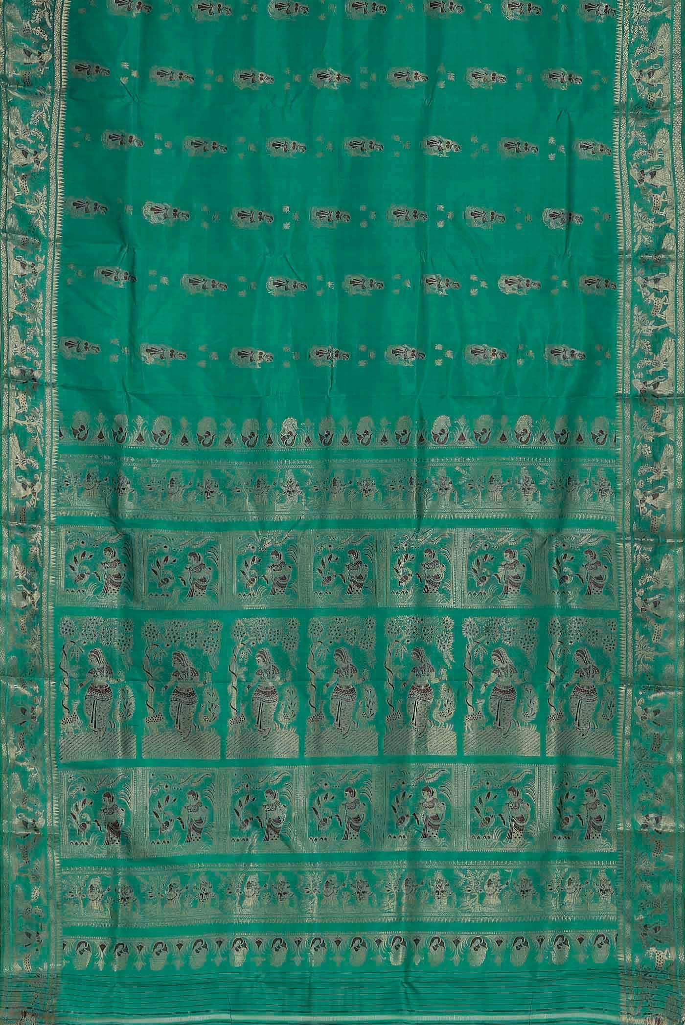 Green Baluchari Silk Saree