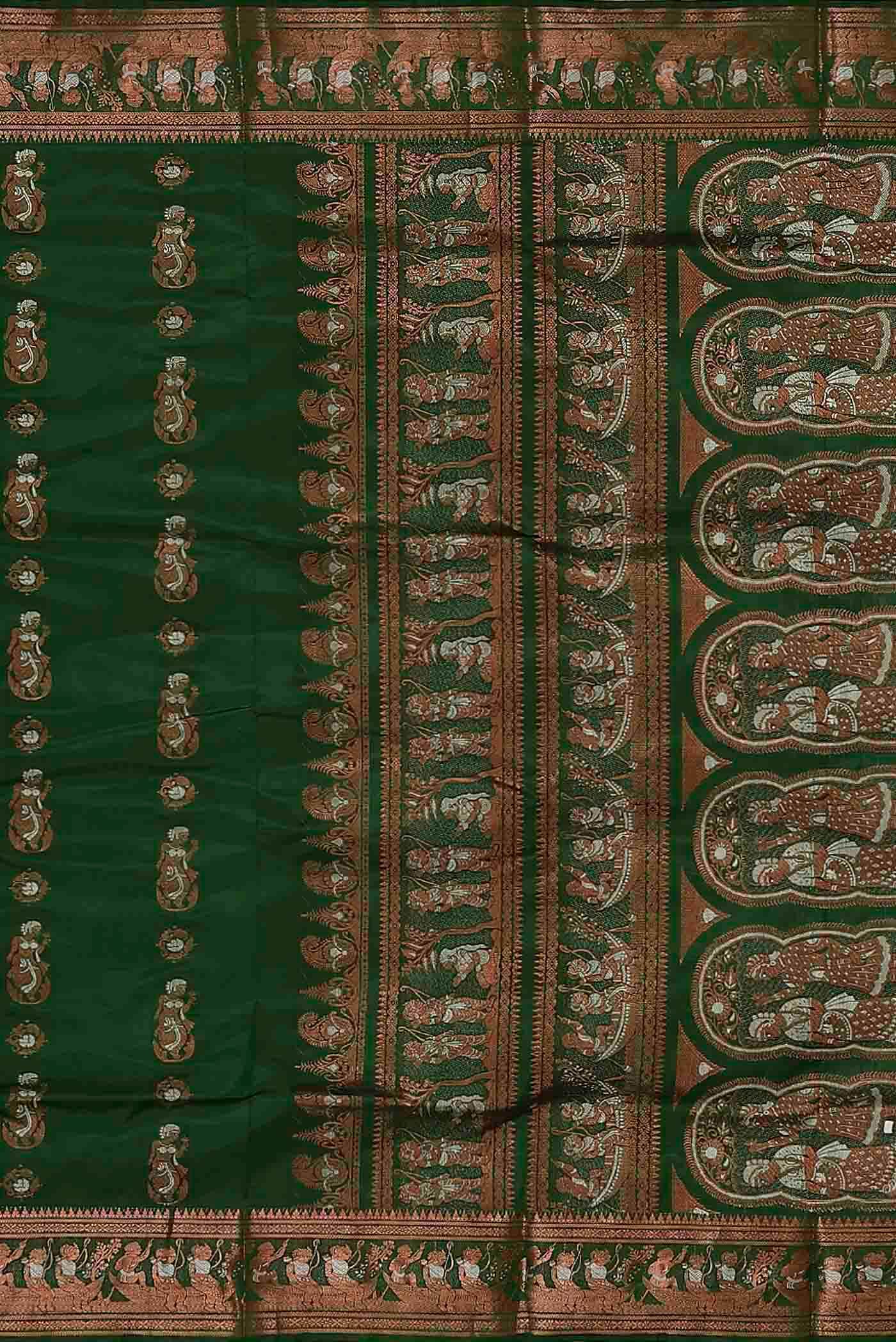 Green Baluchari Silk Saree