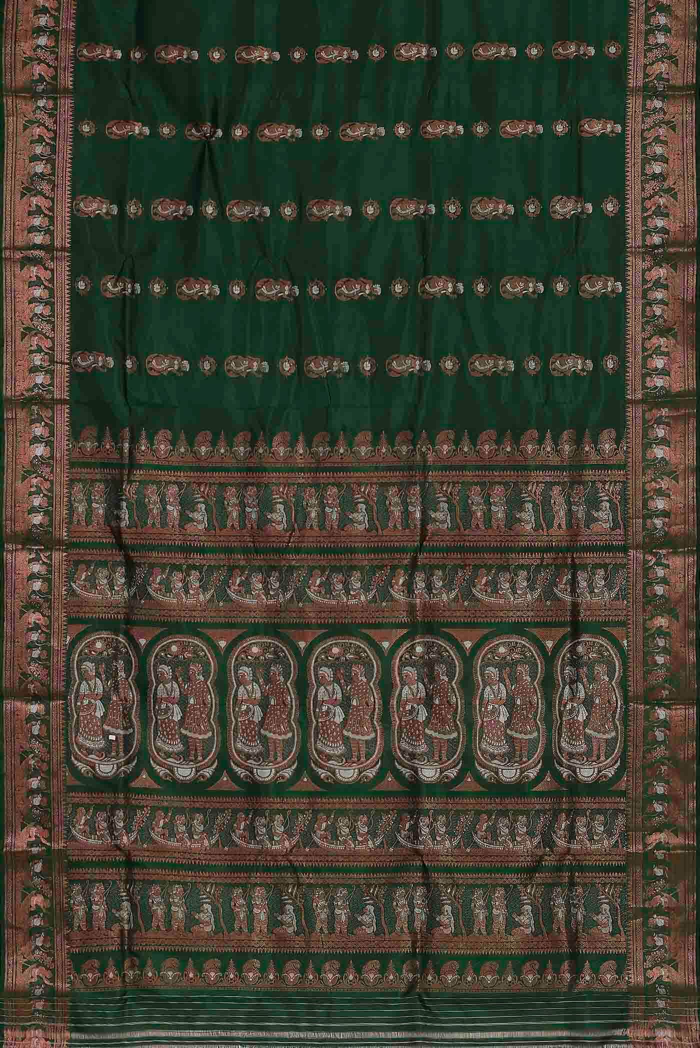 Green Baluchari Silk Saree