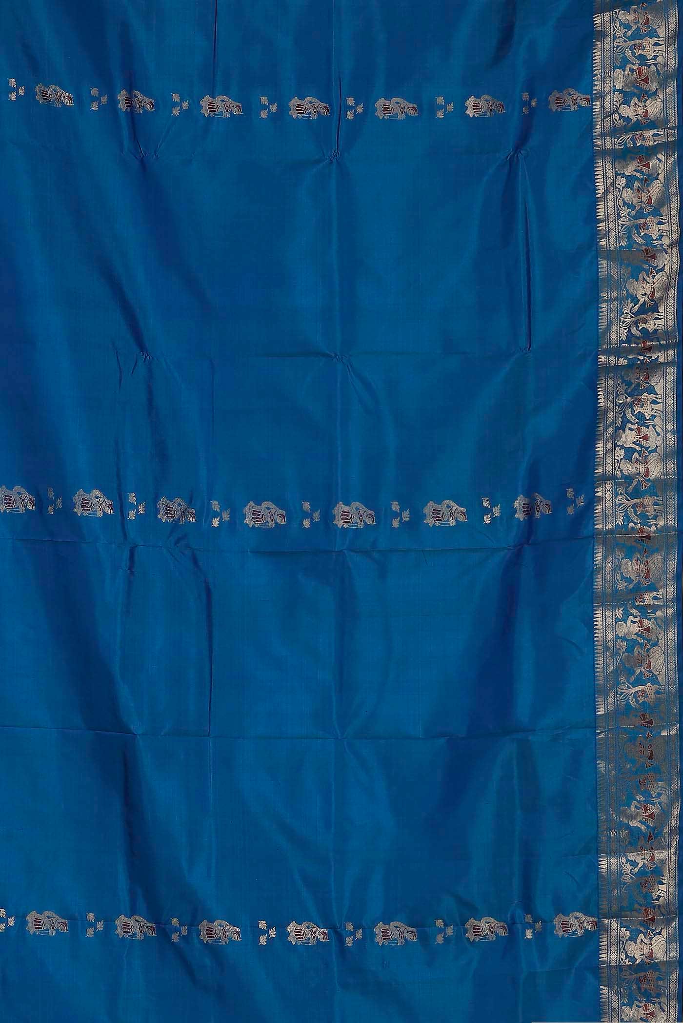 Blue Baluchari Silk Saree