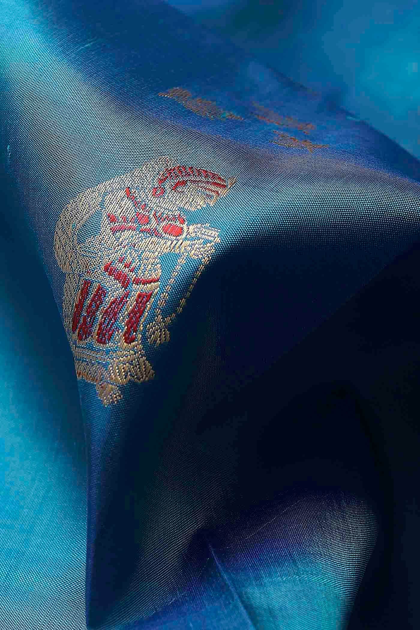 Blue Baluchari Silk Saree