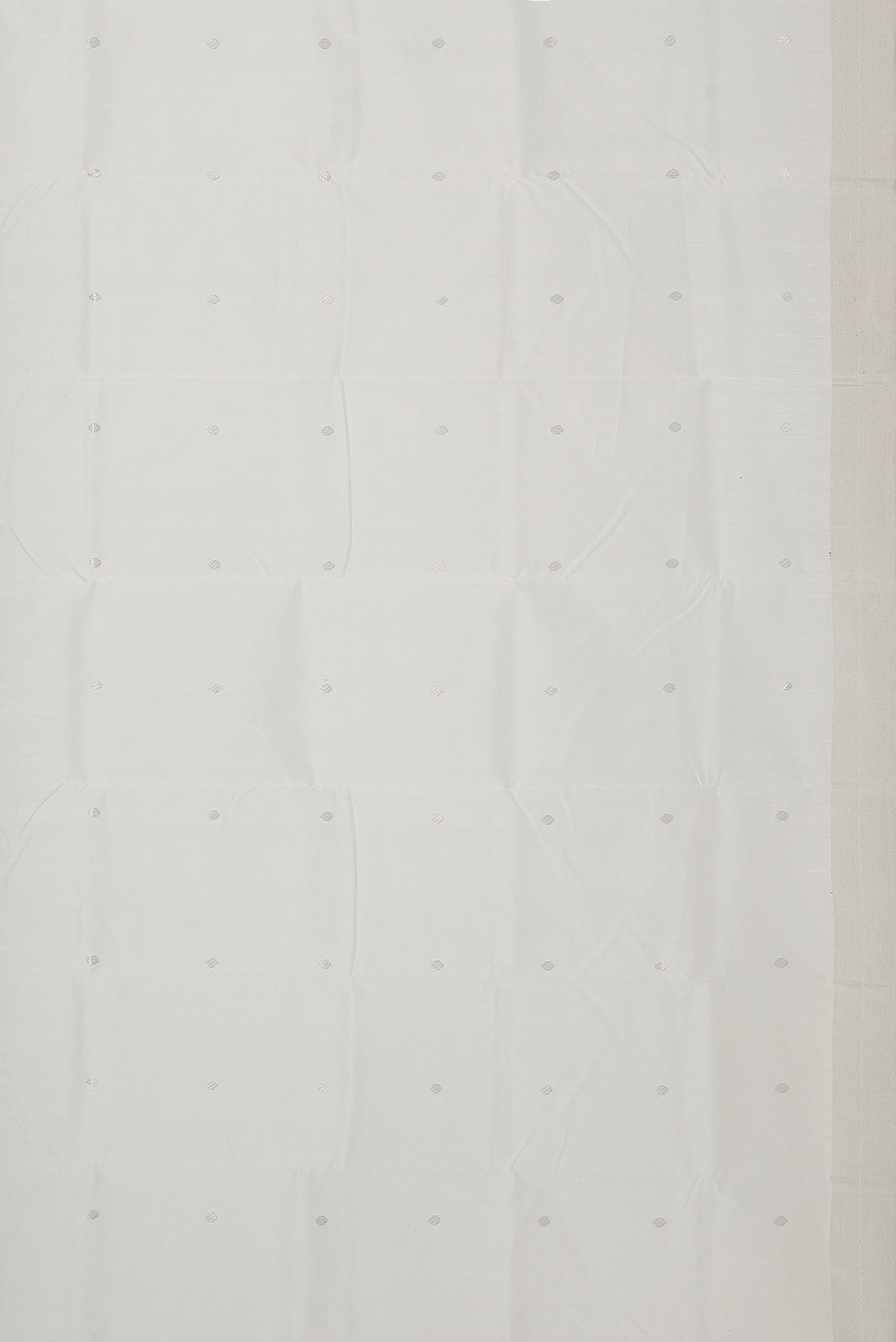 White Chanderi Silk Cotton Saree